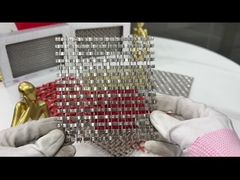 Maillage de fil de bronze peint tissé de 13 pieds pour façade de bâtiment