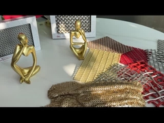 4 mm Dia tissé en aluminium métallique Tissu de paillettes anti-usure Décoration de cloisonnement de cloisonnement