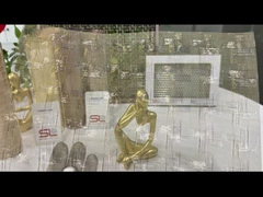 120m Twill Tissé en verre Lamérisé en treillis métallique revêtement de façade architecturale