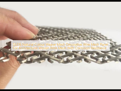 SS316 Panneau de treillis métallique décoratif en treillis métallique de couleur naturelle pour treillis métallique tissé architectural résistant à la corrosion