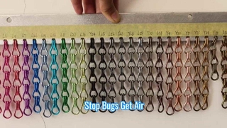 Protection contre les insectes avec moustiquaire à chaîne en aluminium