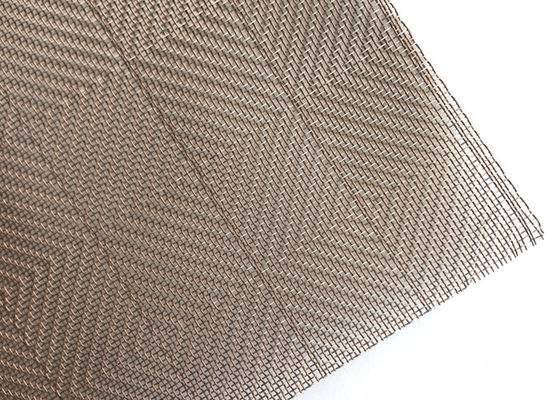 Art Brass Woven Metal Glass a stratifié le grillage 0.5mm