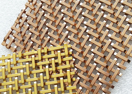 acier décoratif de Mesh Panels Plain Woven Stainless en métal de 3.6mm PVD