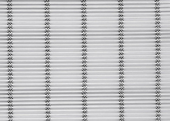 façade architecturale de Mesh Curtain Natural Color Woven MetalFabric d'acier inoxydable de 6m x de 120m