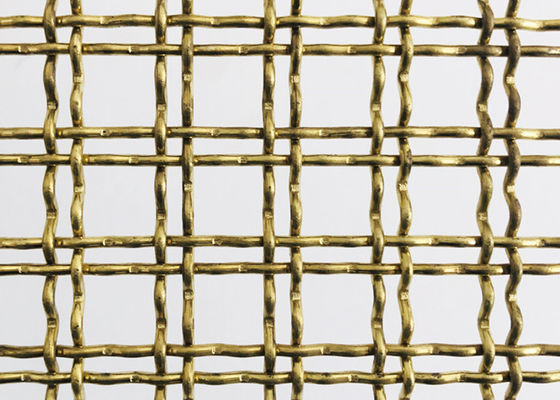 Double fil en laiton Mesh For Decorative Fence de cuir embouti de serrure de résistance thermique
