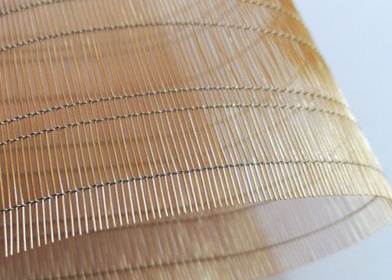Fil stratifié en verre en bronze réutilisé Mesh Art Copper Woven de la couleur 70%