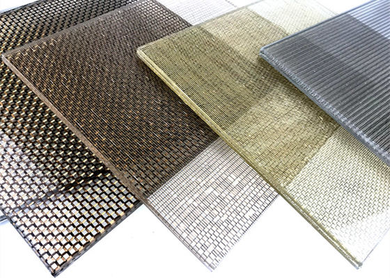Fil stratifié en verre en bronze réutilisé Mesh Art Copper Woven de la couleur 70%
