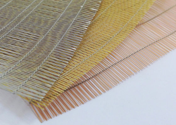 Fil stratifié en verre en bronze réutilisé Mesh Art Copper Woven de la couleur 70%