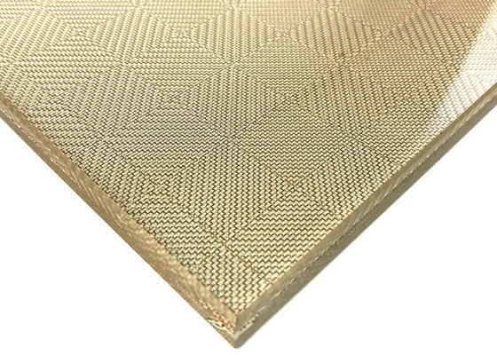 Art Brass Woven Metal Glass a stratifié le grillage 0.5mm