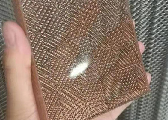 Art Brass Woven Metal Glass a stratifié le grillage 0.5mm