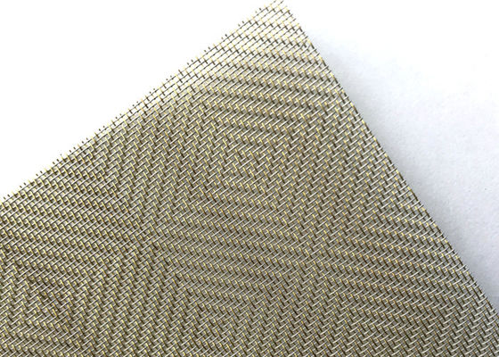 La couleur en bronze a stratifié Mesh Copper Wire Woven Ultra verre-métal légèrement