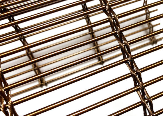 Acier inoxydable Mesh For Facade architectural de Rose Golden Flexible Cable Wire