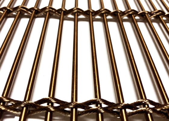 Acier inoxydable Mesh For Facade architectural de Rose Golden Flexible Cable Wire