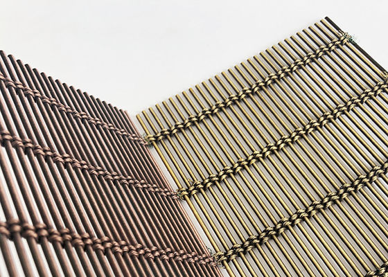 Ss316 métal tissé architectural en laiton antique Mesh Flexible Builing Facade Wire