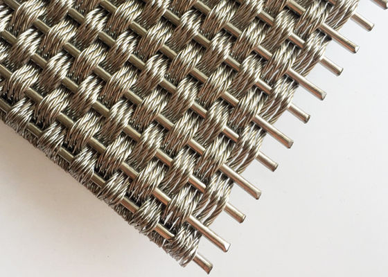Couvertures de colonne en acier 5.5mm architecturales décoratives de Mesh Flexible Metal Woven For