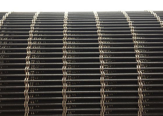 Acier inoxydable de construction noir Mesh Cable Metal architectural de façade 120m x 6m