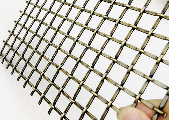 3.0m x 1.5m tissés ont serti par replis le métal architectural Mesh Decorative Cabinet Insert