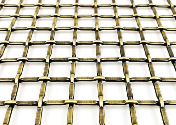 3.0m x 1.5m tissés ont serti par replis le métal architectural Mesh Decorative Cabinet Insert