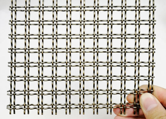 Épaisseur en acier architecturale de Mesh Antique Brass 5mm de Cabinet décoratif