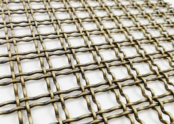 Épaisseur en acier architecturale de Mesh Antique Brass 5mm de Cabinet décoratif