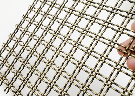 Épaisseur en acier architecturale de Mesh Antique Brass 5mm de Cabinet décoratif