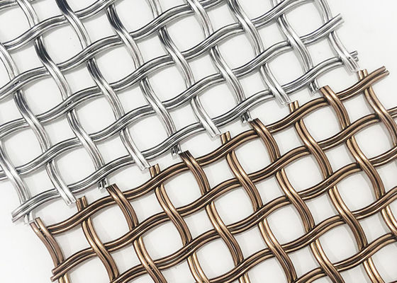 Écran architectural de Mesh Gold Color Decorative Wire en métal de terrain découvert de 52%