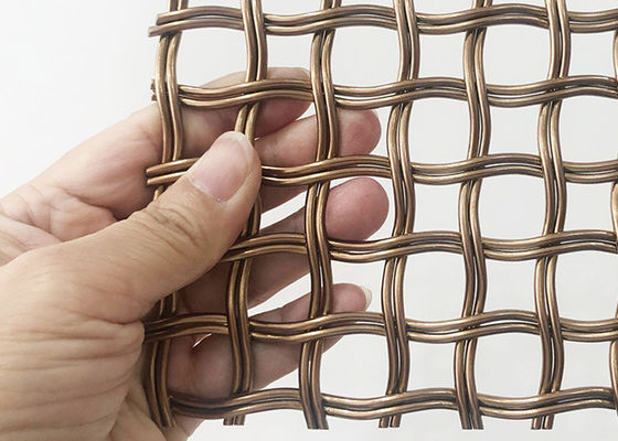 Écran architectural de Mesh Gold Color Decorative Wire en métal de terrain découvert de 52%