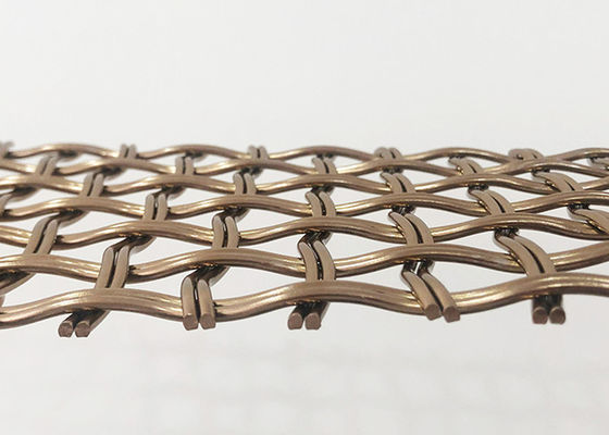 Écran architectural de Mesh Gold Color Decorative Wire en métal de terrain découvert de 52%