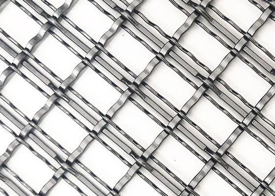 fil tissé architectural Mesh Partition Panel Decorative Metal de couleur noire de 4.4mm