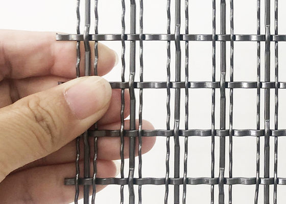 fil tissé architectural Mesh Partition Panel Decorative Metal de couleur noire de 4.4mm