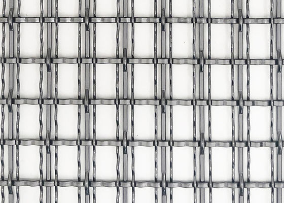 fil tissé architectural Mesh Partition Panel Decorative Metal de couleur noire de 4.4mm