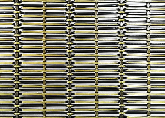 acier inoxydable architectural en laiton antique Mesh For Wall Cladding de longueur de 3m