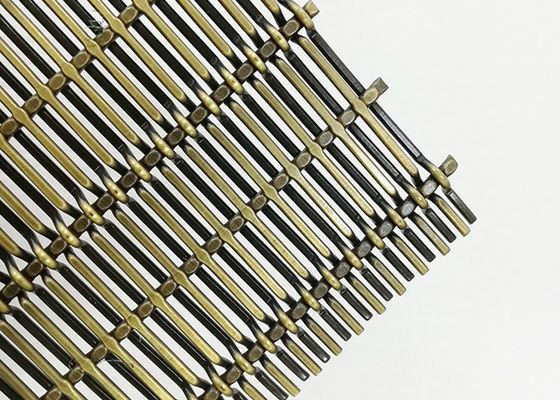 acier inoxydable architectural en laiton antique Mesh For Wall Cladding de longueur de 3m