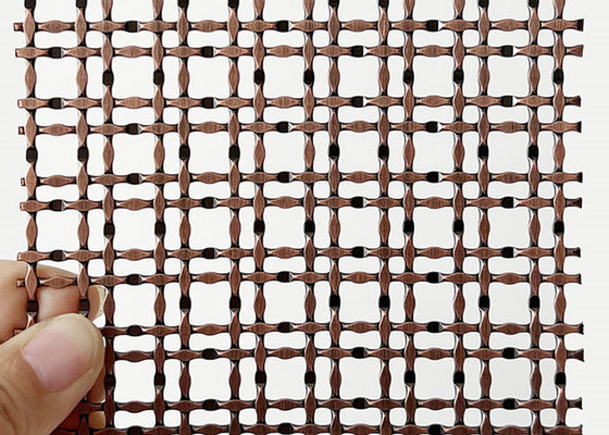 Fil Mesh For Ceiling de cuir embouti de serrure d'en cuivre d'antiquité de couleur rouge de l'acier inoxydable 316