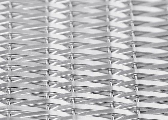 Fil tissé rigide Mesh Panels d'acier inoxydable 4.8mm pour le revêtement d'ascenseur