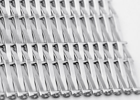 La maille tissée architecturale 3.6mm ISO9000 en métal de revêtement de mur intérieur a certifié