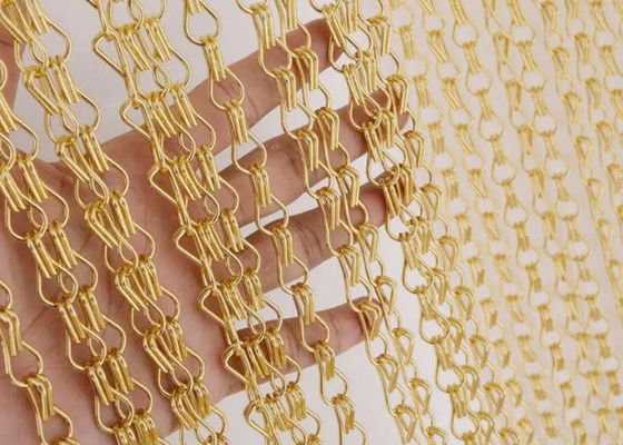 Rideau en porte anodisé architectural de maillon de chaîne en métal de 1.5mm antirouille