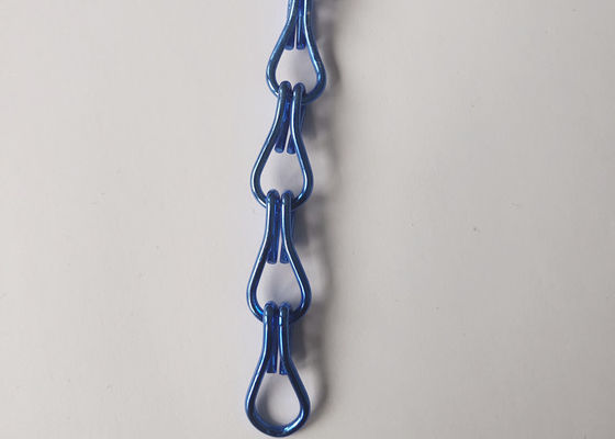 crochet de porte anodisé par bleu de 2.0mm double d'écran à chaînes en aluminium de mouche