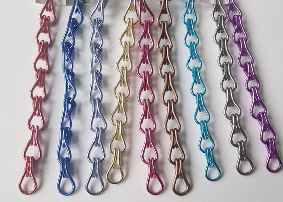 crochet de porte anodisé par bleu de 2.0mm double d'écran à chaînes en aluminium de mouche