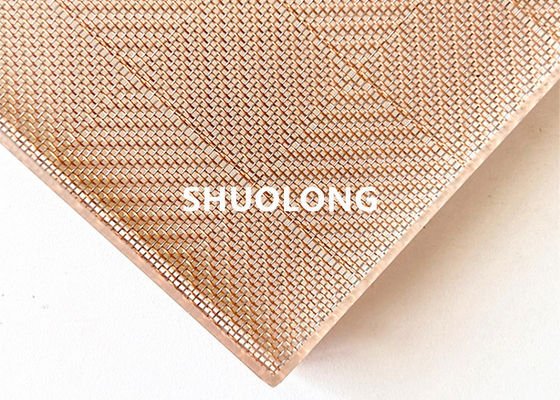 Tissu stratifié en verre en bronze de Mesh Copper Flexible Woven Metal de fil pour décoratif