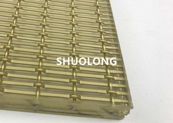 Verre oxydé de Mesh Gold Color For Sandwich de fil stratifié par verre en aluminium