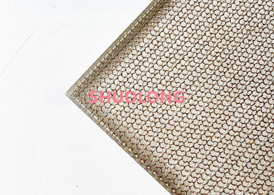 Le cuivre fin feuilleté la conception décorative de verre Mesh Fabric For Architecture And