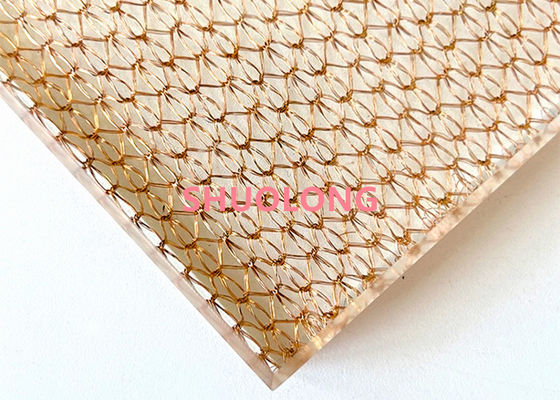 Le verre en bronze a stratifié le fil Mesh Copper Weave Metal Fabric pour concevoir intérieur