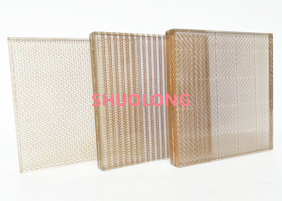 Câblage cuivre décoratif Mesh For Art Laminated Glass de couleur en bronze