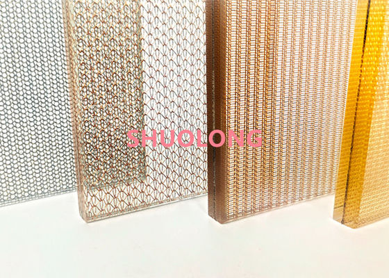 Câblage cuivre décoratif Mesh For Art Laminated Glass de couleur en bronze