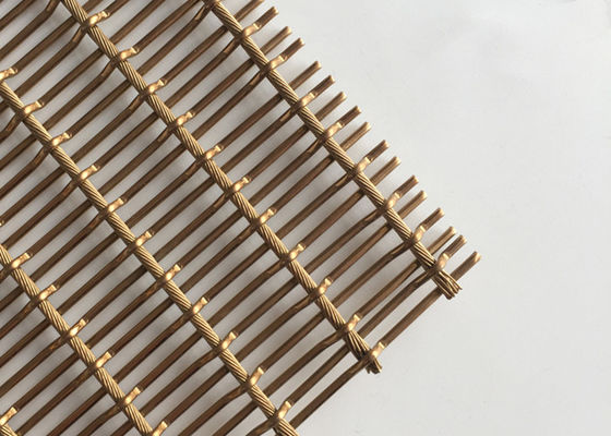 Revêtement en bronze de Mesh Fabric PVD de métal flexible de couleur pour des revêtements muraux
