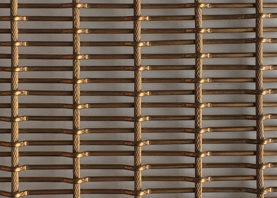 Revêtement en bronze de Mesh Fabric PVD de métal flexible de couleur pour des revêtements muraux