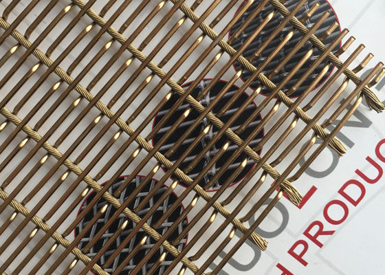 Revêtement en bronze de Mesh Fabric PVD de métal flexible de couleur pour des revêtements muraux