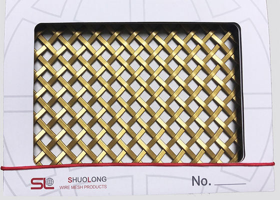 Largeur architecturale de Mesh Stainless Steel 0.5m-2.0m en métal de couleur d'or