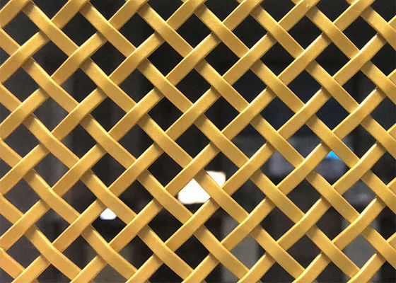 Largeur architecturale de Mesh Stainless Steel 0.5m-2.0m en métal de couleur d'or